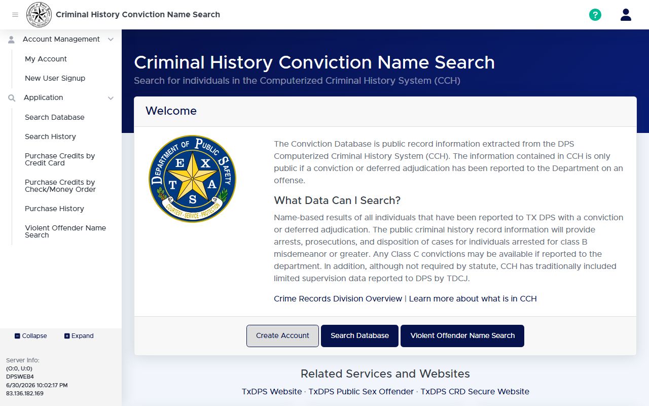 Texas DPS conviction search for Jack County court records after arrest